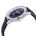  Shop Authentic Breitling Navitimer Automatic 38mm Blue Dial Blue Leather Strap Mens Watch - A17325211C1P1 - Luxxuri