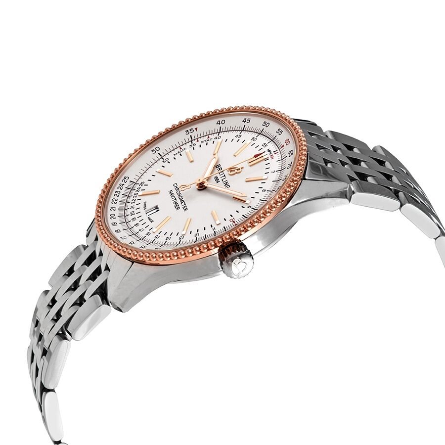  Shop Authentic Breitling Navitimer Automatic 41mm White Dial Silver Stainless Steel Mens Watch - U17326211G1A1 - Luxxuri