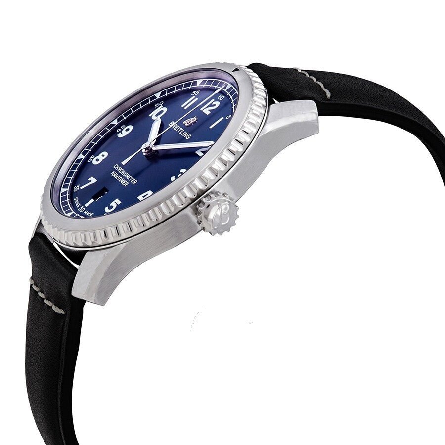  Shop Authentic Breitling Navitimer 8 Automatic 41mm Blue Dial Black Leather Strap Mens Watch - A1731410 - Luxxuri