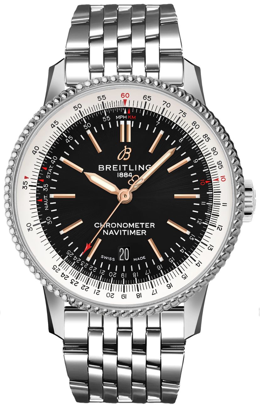  Shop Authentic Breitling Navitimer Automatic 41mm Black Dial Stainless Steel Mens Watch - A17326211B1A1 - Luxxuri