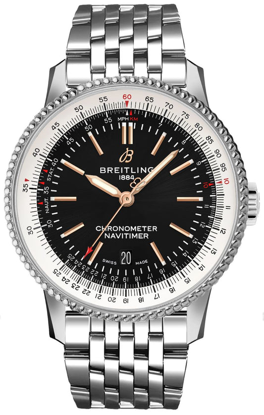  Shop Authentic Breitling Navitimer Automatic 41mm Black Dial Stainless Steel Mens Watch - A17326211B1A1 - Luxxuri