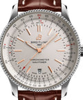  Shop Authentic Breitling Navitimer 1 Automatic 41mm White Dial Brown Leather Strap Mens Watch - A17326211G1P1 - Luxxuri