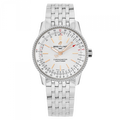 Breitling Navitimer Automatic 35 White Dial Silver Steel Strap Watch for Men - A17395F41G1A1