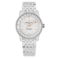 Breitling Navitimer Automatic 35 White Dial Silver Steel Strap Watch for Men - A17395F41G1A1