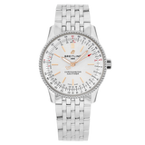  Shop Authentic Breitling Navitimer Automatic 35 White Dial Silver Steel Strap Watch for Men - A17395F41G1A1 - Luxxuri
