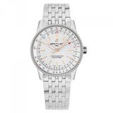  Shop Authentic Breitling Navitimer Automatic 35 White Dial Silver Steel Strap Watch for Men - A17395F41G1A1 - Luxxuri