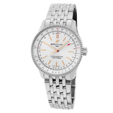  Shop Authentic Breitling Navitimer Automatic 35 White Dial Silver Steel Strap Watch for Men - A17395F41G1A1 - Luxxuri