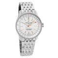 Breitling Navitimer Automatic 35 White Dial Silver Steel Strap Watch for Men - A17395F41G1A1