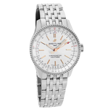  Shop Authentic Breitling Navitimer Automatic 35 White Dial Silver Steel Strap Watch for Men - A17395F41G1A1 - Luxxuri