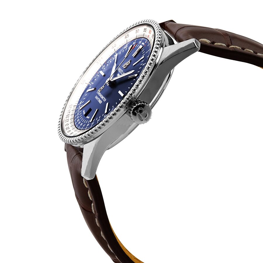  Shop Authentic Breitling Navitimer Automatic 38mm Blue Dial Brown Leather Strap Mens Watch - A17325211C1P2 - Luxxuri