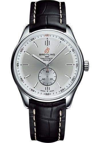  Shop Authentic Breitling Premier Automatic 40mm Silver Dial Black Leather Strap Watch for Men - A37340351G1P1 - Luxxuri