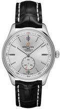  Shop Authentic Breitling Premier Automatic 40mm Silver Dial Black Leather Strap Watch for Men - A37340351G1P1 - Luxxuri