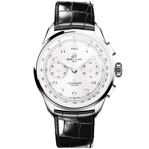  Shop Authentic Breitling Premier B09 Chronograph 40 White Dial Black Leather Strap Watch for Men - AB0930371G1P1 - Luxxuri