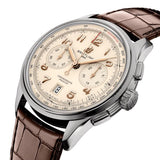  Shop Authentic Breitling Premier B01 Chronograph 42 White Dial Brown Leather Strap Watch for Men - AB0145211G1P1 - Luxxuri
