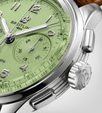  Shop Authentic Breitling Premier B09 Chronograph 40 Green Dial Brown Leather Strap Watch for Men - AB0930D31L1P1 - Luxxuri