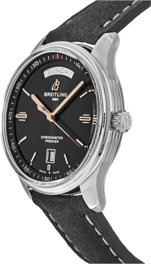  Shop Authentic Breitling Premier Automatic 40mm Day & Date Black Dial Black Strap Mens Watch - A45340241B1X1 - Luxxuri