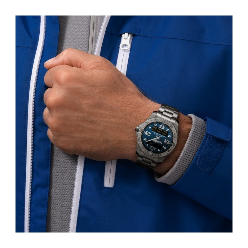  Shop Authentic Breitling Aerospace Evo Blue Dial Silver Steel Strap Watch for Men - E79363101C1E1 - Luxxuri