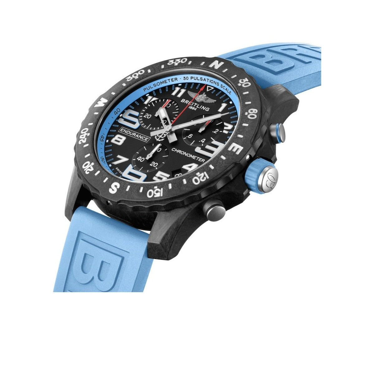  Shop Authentic Breitling Endurance Pro Black Dial Light Blue Rubber Strap Watch for Men - X82310281B1S1 - Luxxuri