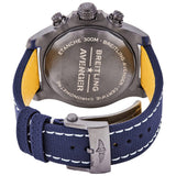  Shop Authentic Breitling Super Avenger Chronograph 48 Night Mission Blue Dial Blue Leather Strap Watch for Men - V13375101C1X2 - Luxxuri