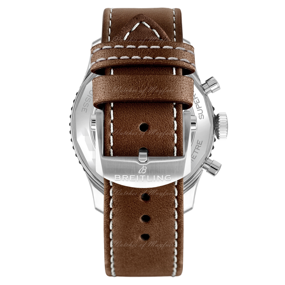  Shop Authentic Breitling Super Avi B04 Chronograph GMT 46 Mosquito Black Dial Brown Leather Strap Watch for Men - YB04451A1B1X1 - Luxxuri