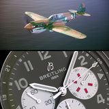  Shop Authentic Breitling Super Avi B04 Chronograph GMT 46 Curtiss Warhawk Green Dial Brown Leather Strap Watch for Men - AB04452A1L1X1 - Luxxuri