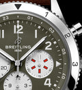  Shop Authentic Breitling Super Avi B04 Chronograph GMT 46 Curtiss Warhawk Green Dial Brown Leather Strap Watch for Men - AB04452A1L1X1 - Luxxuri