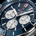  Shop Authentic Breitling Super Chronomat B01 44 Blue Dial Blue Rubber Strap Watch for Men - AB0136161C1S1 - Luxxuri