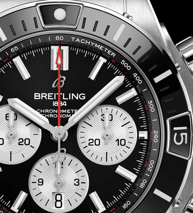  Shop Authentic Breitling Super Chronomat B01 44 Black Dial Black Rubber Strap Watch for Men - AB0136251B1S1 - Luxxuri