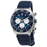  Shop Authentic Breitling Super Chronomat B01 44 Blue Dial Blue Rubber Strap Watch for Men - AB0136161C1S1 - Luxxuri