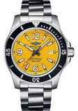  Shop Authentic Breitling Superocean II Automatic 44mm Yellow Dial Silver Steel Strap Watch for Men - A17367021I1A1 - Luxxuri