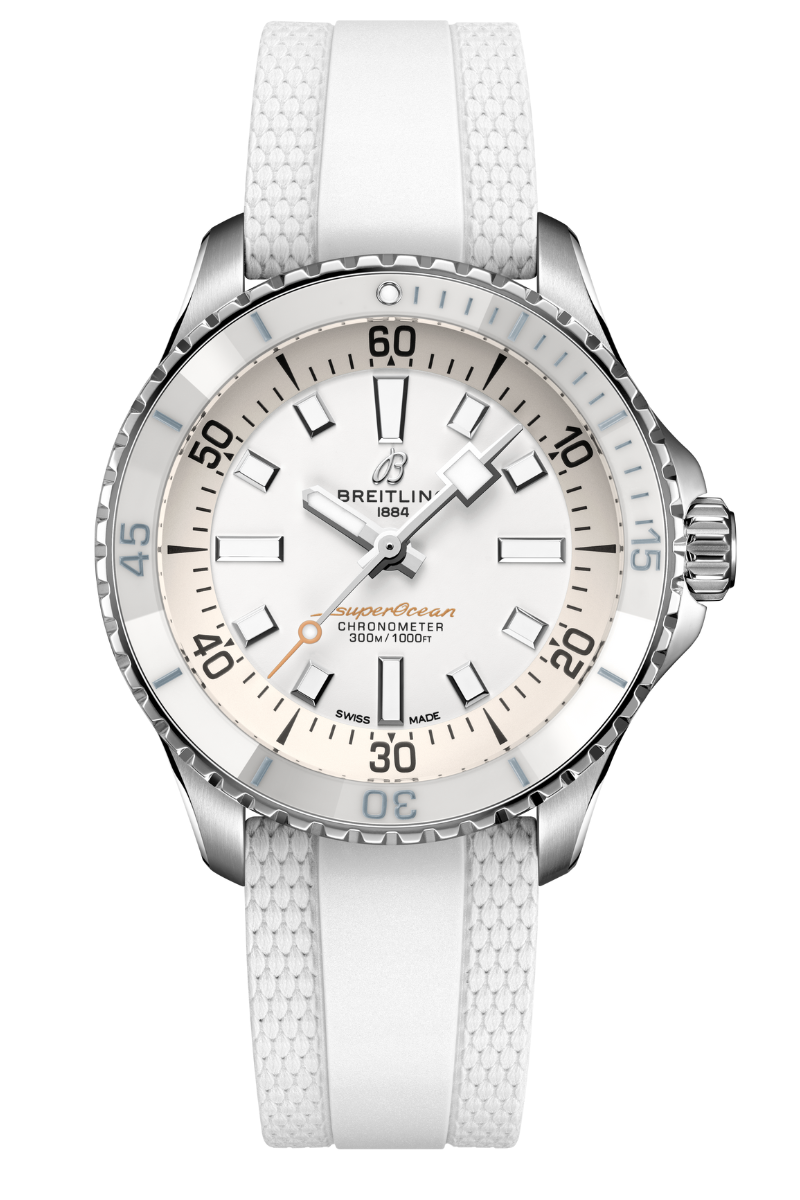  Shop Authentic Breitling Superocean Automatic 36 White Dial White Rubber Strap Watch for Men - A17377211A1S1 - Luxxuri