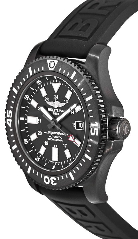  Shop Authentic Breitling Superocean 44mm Special Volcano Black Dial Black Rubber Strap Watch for Men - M17393131B1S1 - Luxxuri