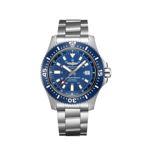  Shop Authentic Breitling Superocean 44mm Special Blue Dial Silver Steel Strap Watch for Men - Y17393161C1A1 - Luxxuri