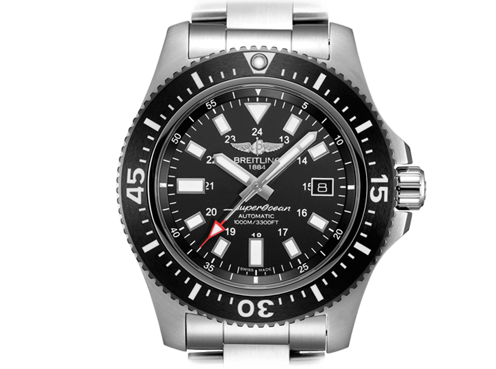  Shop Authentic Breitling Superocean II Special 44mm Black Dial Silver Steel Strap Watch for Men - Y1739310/BF45/162A - Luxxuri
