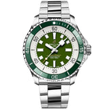  Shop Authentic Breitling Superocean Automatic 44mm Navy Green Dial Green Rubber Strap Watch for Men - A17376A31L1A1 - Luxxuri