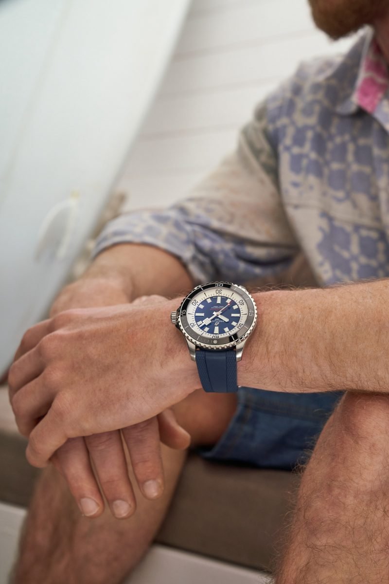  Shop Authentic Breitling Superocean Automatic 44 Blue Dial Blue Rubber Strap Watch for Men - A17376211C1S1 - Luxxuri