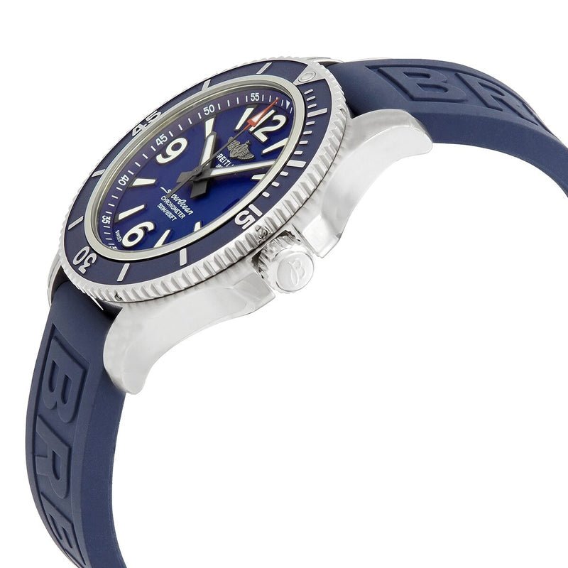  Shop Authentic Breitling Superocean 44mm Automatic Blue Dial Blue Rubber Strap Watch for Men - A17367D81C1S2 - Luxxuri