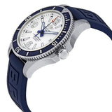  Shop Authentic Breitling Superocean II Automatic 42mm White Dial Blue Rubber Strap Watch for Men - A17366D81A1S2 - Luxxuri