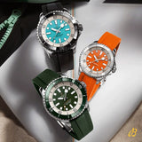  Shop Authentic Breitling Superocean Automatic 44 Green Dial Green Rubber Strap Watch for Men - A17376A31L1S1 - Luxxuri