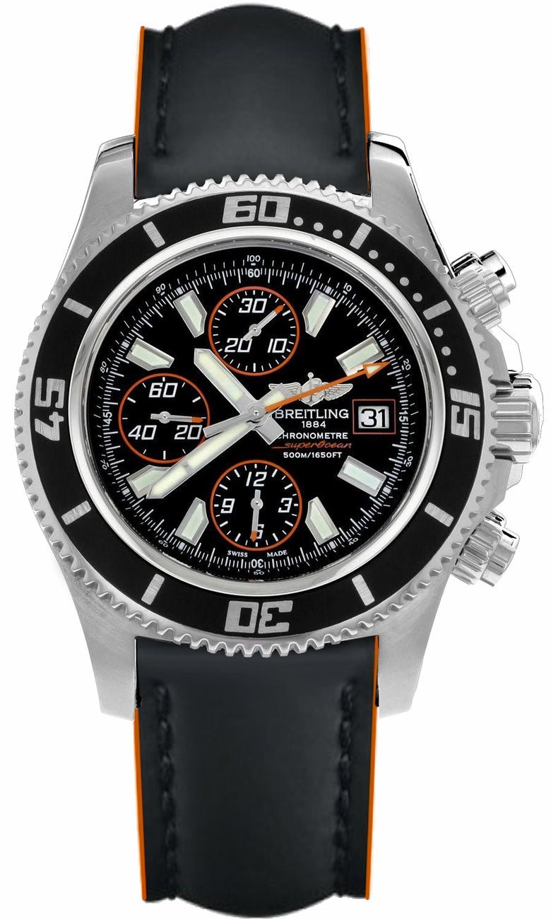  Shop Authentic Breitling Superocean Chronograph II Black Dial 44mm Automatic Mens Watch - A1334102/BA85 - Luxxuri