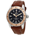 Shop Authentic Breitling Superocean Heritage 42mm Rose Gold Chronometer Black Dial Brown Leather Strap Mens Watch - U1732112 - Luxxuri