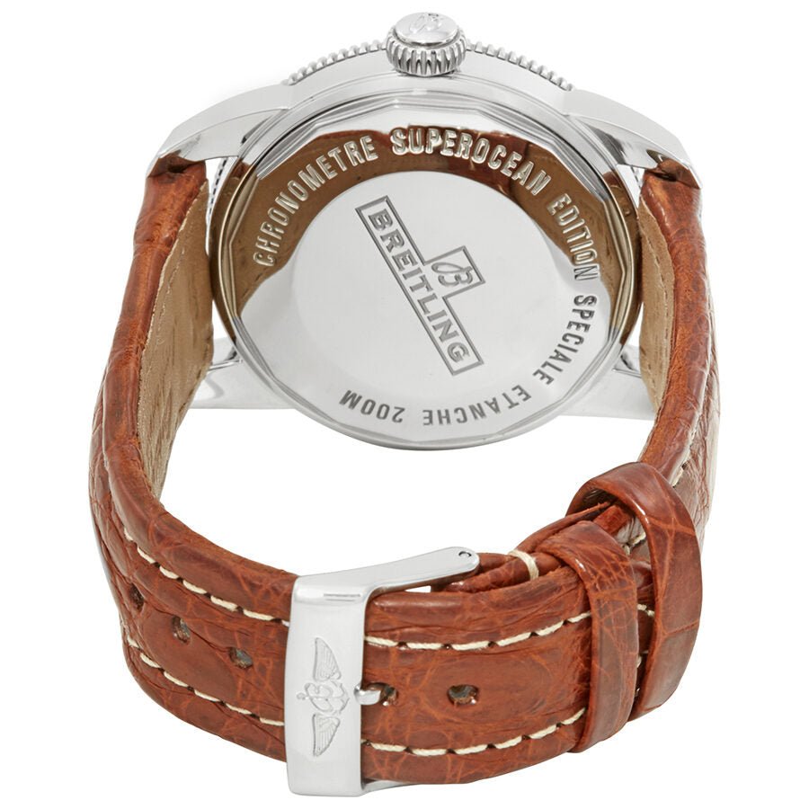  Shop Authentic Breitling Superocean Heritage 42mm Rose Gold Chronometer Black Dial Brown Leather Strap Mens Watch - U1732112 - Luxxuri