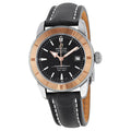  Shop Authentic Breitling Superocean Heritage 42mm Black Dial Black Leather Men's Watch - U1732112-B - Luxxuri