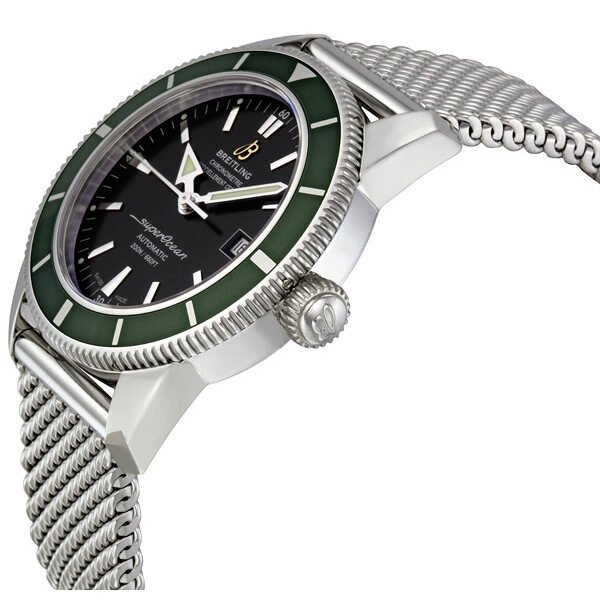  Shop Authentic Breitling Superocean Heritage 42mm Chronograph Green Bezel Mens Watch - A1732136 - Luxxuri
