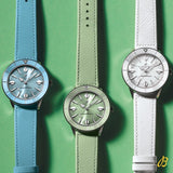  Shop Authentic Breitling Superocean Heritage '57 Pastel Paradise Blue Dial Blue Leather Strap Watch for Women - A10340161C1X1 - Luxxuri