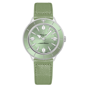  Shop Authentic Breitling Superocean Heritage '57 Pastel Paradise Green Dial Green Leather Strap Watch for Women - A10340361L1X1 - Luxxuri