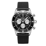  Shop Authentic Breitling Superocean Heritage B01 Chronograph 44 Black Dial Black Mesh Bracelet Watch for Men - AB0162121B1S1 - Luxxuri