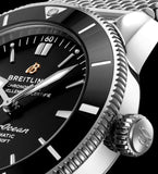  Shop Authentic Breitling Superocean Heritage B20 Automatic 42 Black Dial Silver Mesh Bracelet Watch for Men - AB2010121B1A1 - Luxxuri