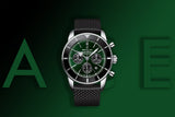  Shop Authentic Breitling Superocean Heritage B01 Chronograph 44 Limited Edition Green Dial Black Mesh Bracelet Watch for Men - AB01621A1L1S1 - Luxxuri