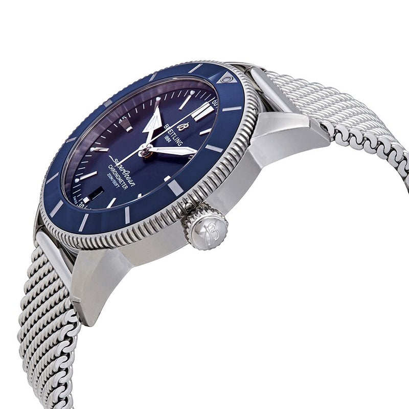  Shop Authentic Breitling Superocean Heritage B20 Automatic 44 Blue Dial Silver Mesh Bracelet Watch for Men - AB2030161C1A1 - Luxxuri